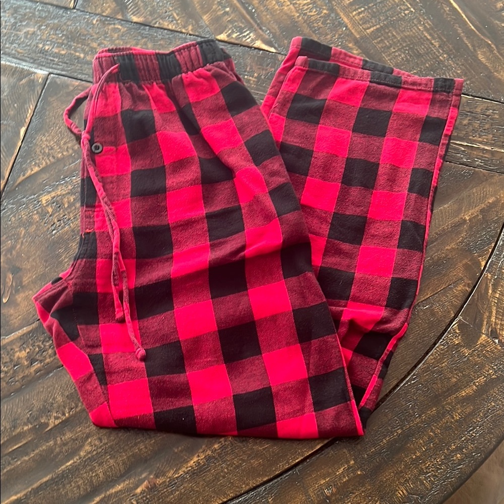 Pajama Bottoms - Red and Black Checkered